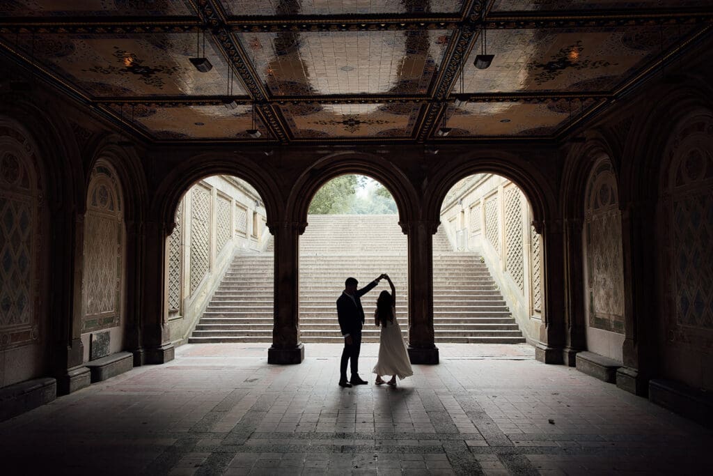 Elopement Photos at Bethesda Terrace, NYC 