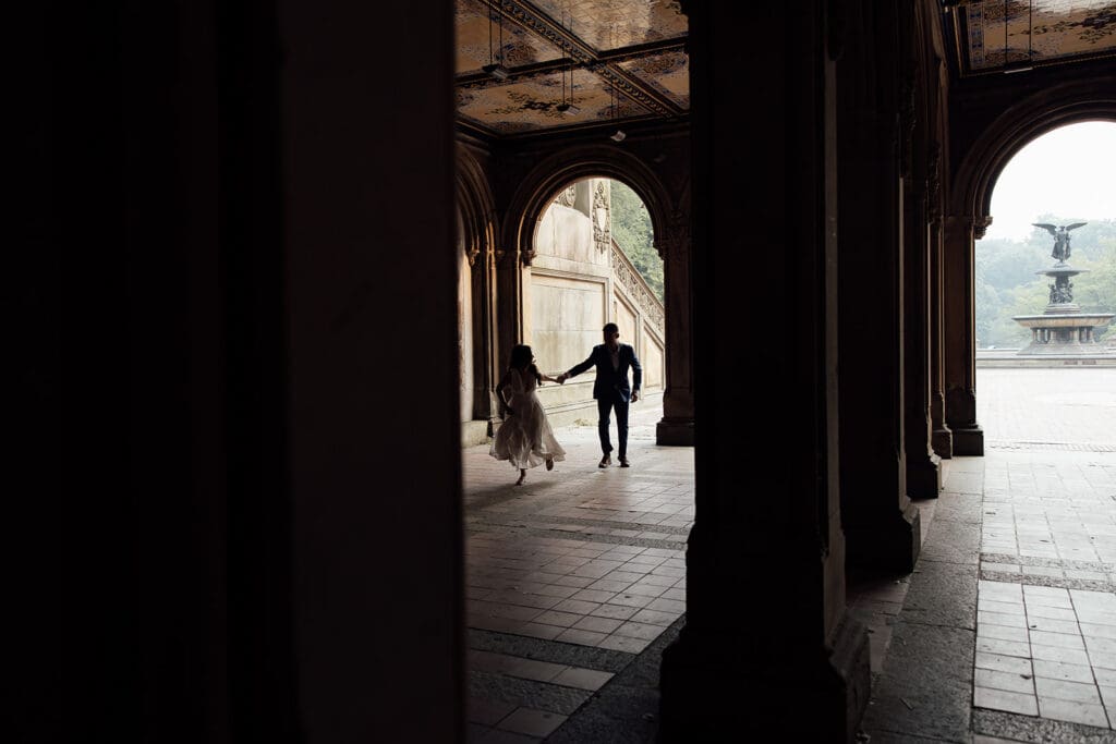 Elopement Photos at Bethesda Terrace, NYC 