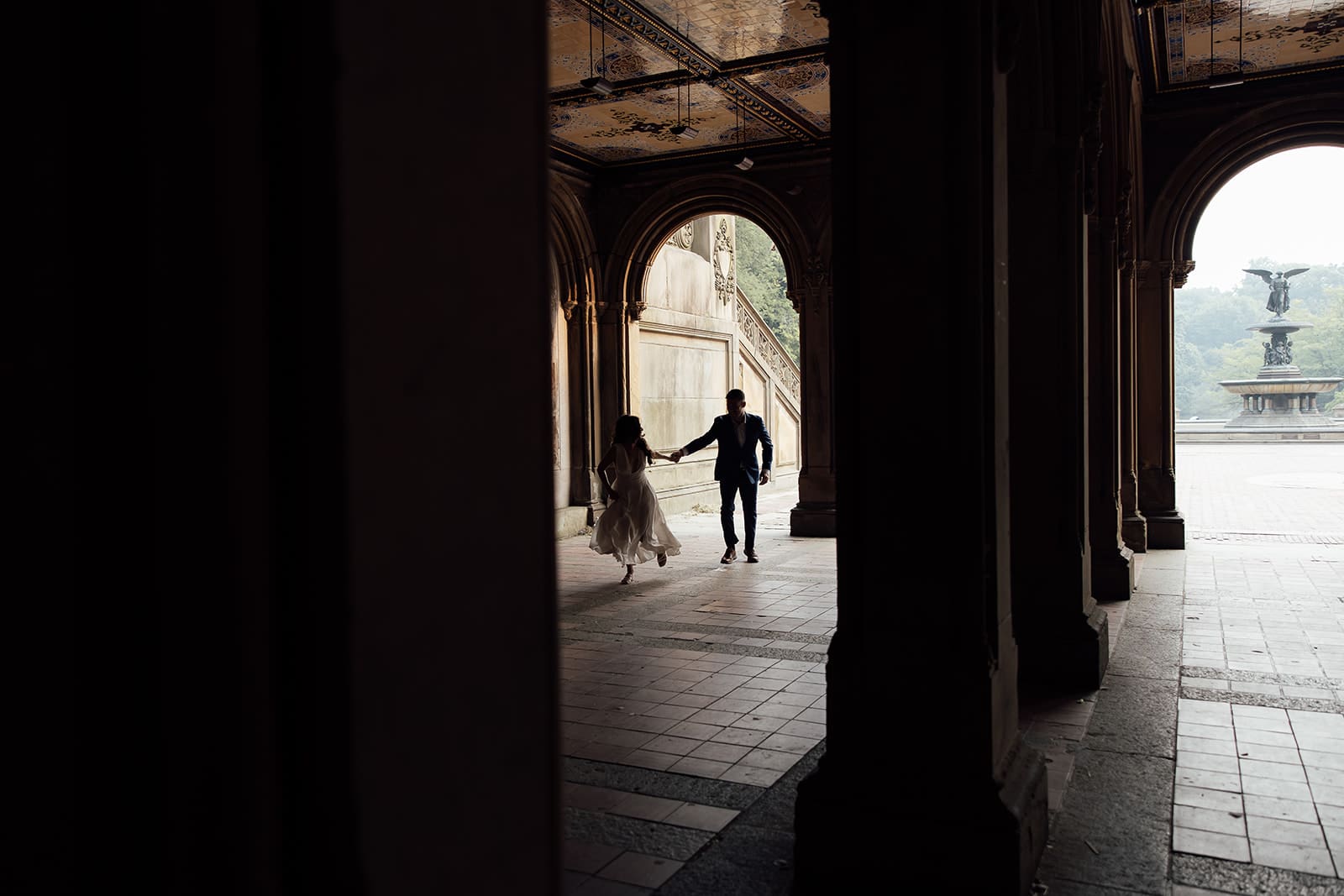 Elopement Photos at Bethesda Terrace, NYC